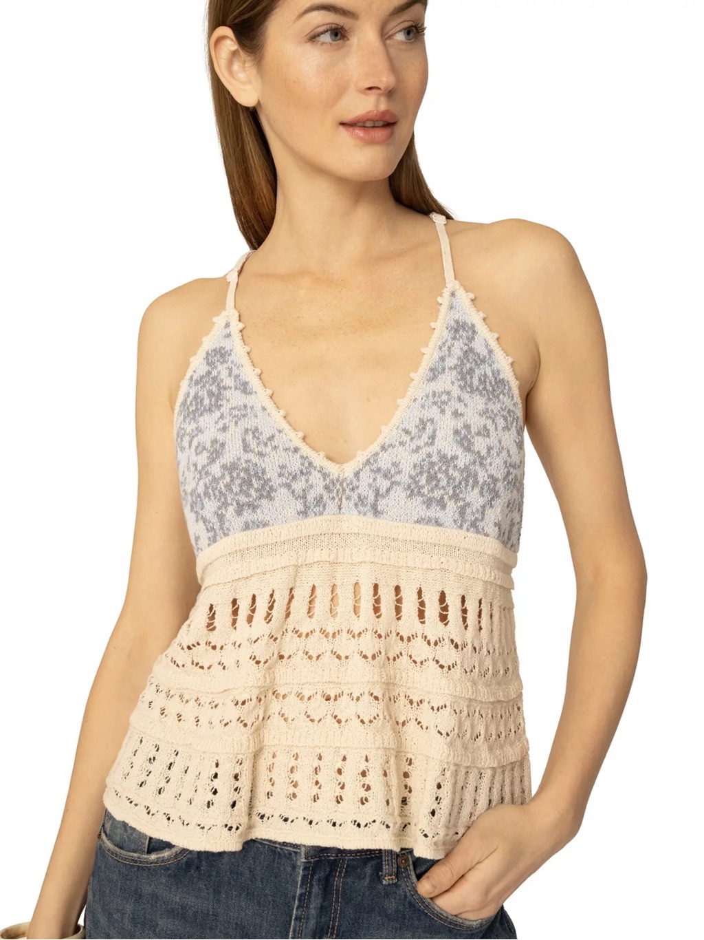 Flint & Moss Crochet Swing Tank Top